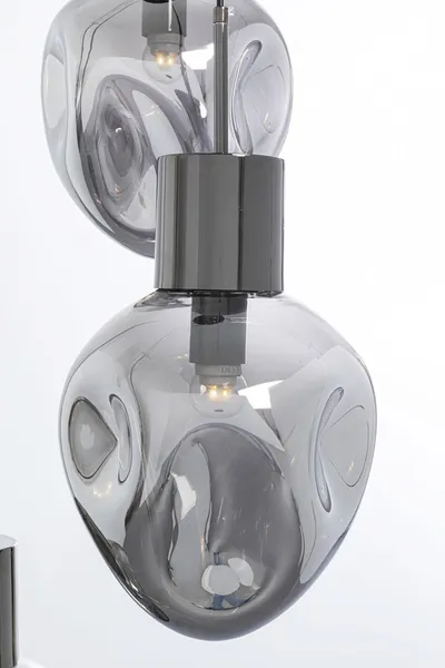 Lampa wisząca SUPERNOVA SMOKY TRE 45 - dymiony/srebrny