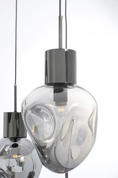 Lampa wisząca SUPERNOVA SMOKY CINQUE 50 - dymiony/srebrny