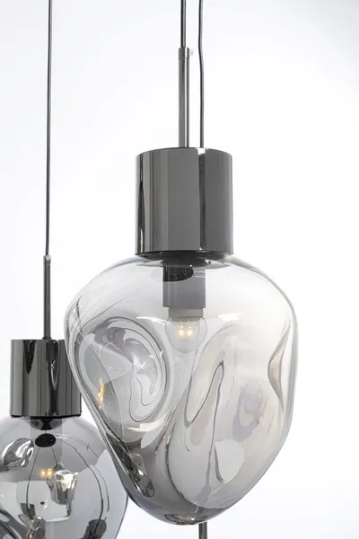 Lampa wisząca SUPERNOVA SMOKY CINQUE 50 - dymiony/srebrny