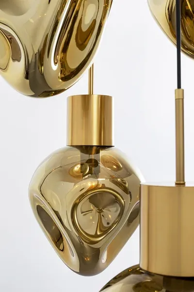Lampa wisząca SUPERNOVA AMBER CINQUE 50 - złoty
