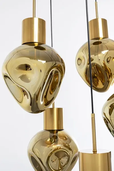 Lampa wisząca SUPERNOVA AMBER CINQUE 50 - złoty