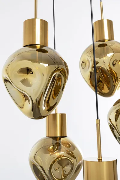 Lampa wisząca SUPERNOVA AMBER CINQUE 50 - złoty