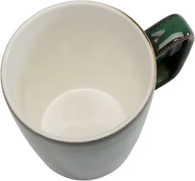 Kubek porcelanowy COLORINO 350 ml - biały/zielony