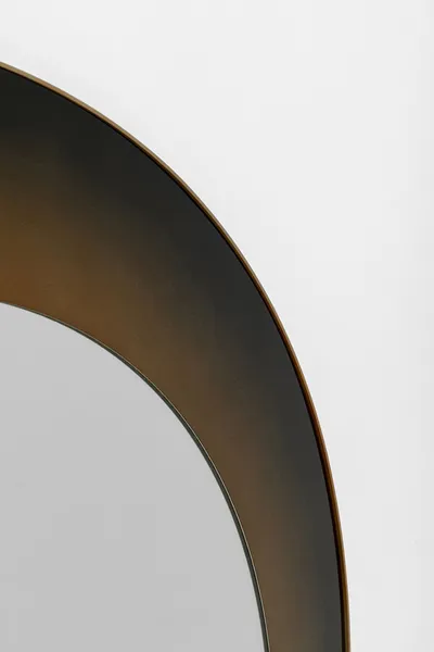 Lustro wiszące okrągłe SOLO 100 cm - czarno-złoty
