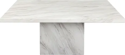 Stolik kawowy ARTISTICO MARBLE 100x100 - biały
