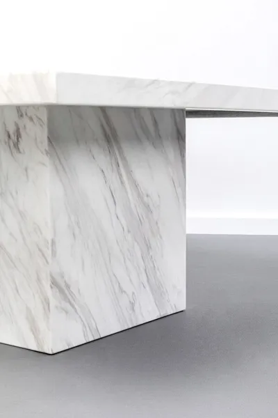 Stolik kawowy ARTISTICO MARBLE 100x100 - biały