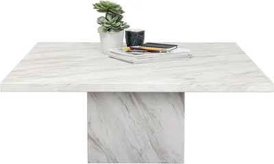 Stolik kawowy ARTISTICO MARBLE 100x100 - biały