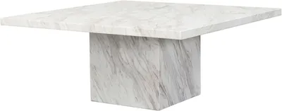 Stolik kawowy ARTISTICO MARBLE 100x100 - biały