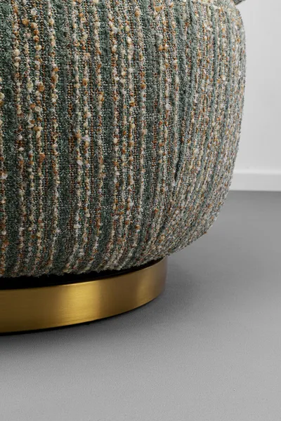 Fotel obrotowy COUTURE STRIPES boucle - niebieski