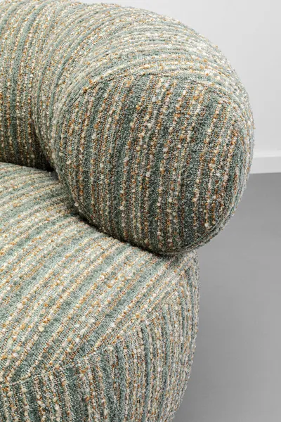 Fotel obrotowy COUTURE STRIPES boucle - niebieski