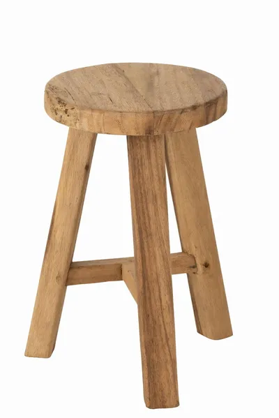 Taboret z teczyny z okrągłym siedziskiem  - naturalny