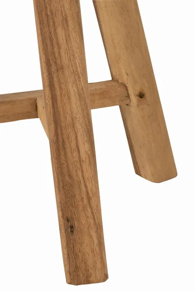 Taboret z teczyny z okrągłym siedziskiem  - naturalny