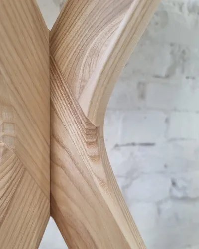 Stół półokrągły JUBI rozkładany 90 cm - miętowy