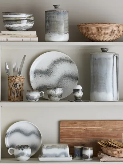 Talerz ceramiczny PAULA 20 - szary