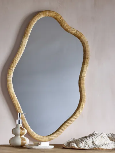 Lustro wiszące ASHLIE 50x80 - naturalny