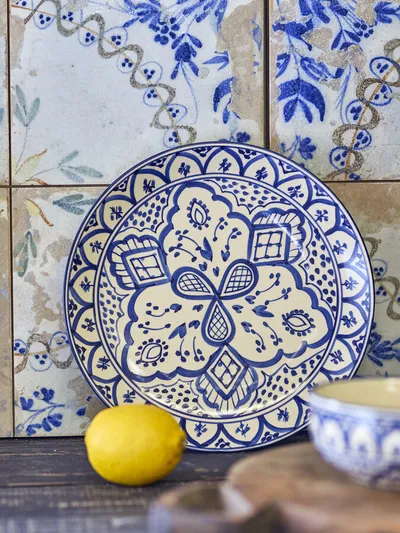 Talerz ceramiczny KARLIE 27.5 - niebieski