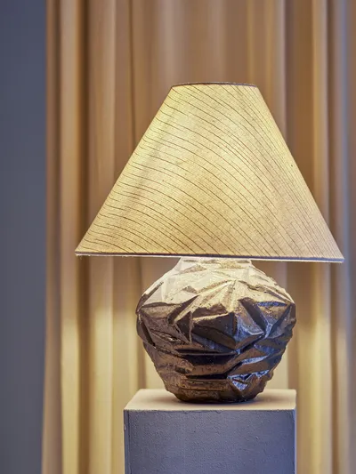 Lampa stołowa CAROLLA - beżowy/brązowy