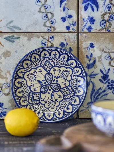 Talerz ceramiczny KARLIE 19 - niebieski