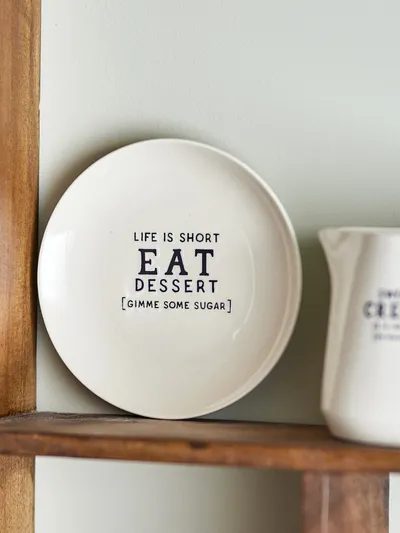 Talerzyk ceramiczny WENDY Eat Dessert 15 - biały