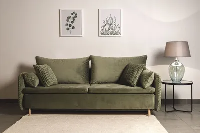 Sofa rozkładana welurowa LUNA