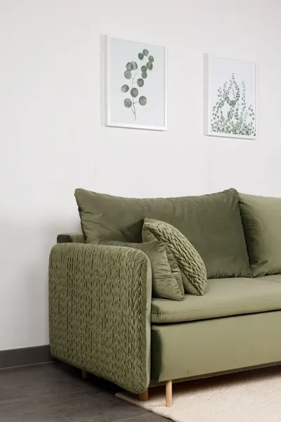 Sofa rozkładana welurowa LUNA