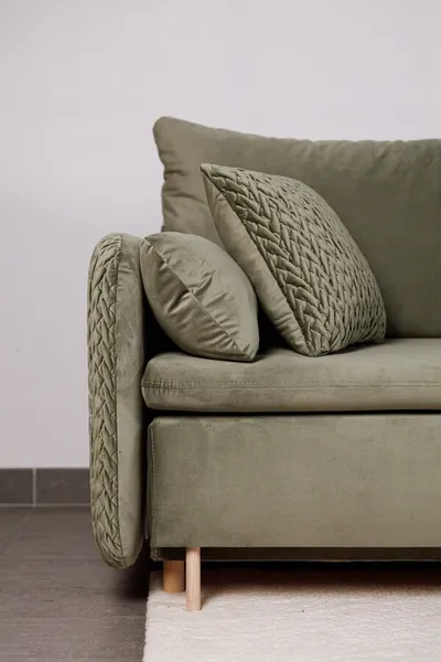 Sofa rozkładana welurowa LUNA
