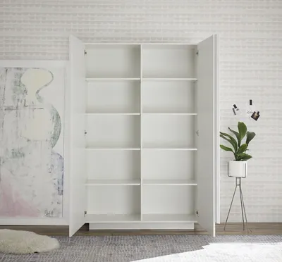 Szafa 2-drzwiowa JUPITER - biały połysk