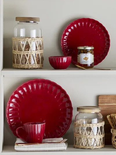 Talerz ceramiczny LATINA 20 - czerwony
