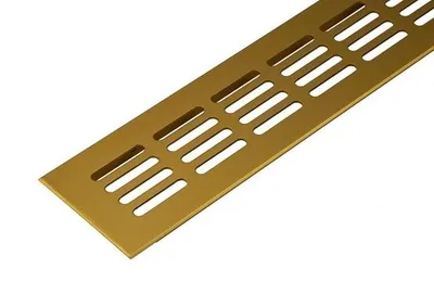 Kratka wentylacyjna 80 L-250mm aluminium C-23 złoty anodowany mat