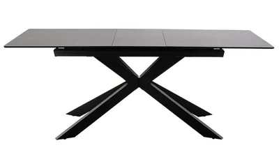 Stół rozkładany BONANZA 160(200)x90 - antracyt/czarny
