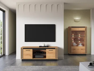 Szafka RTV URSO 08 - dąb craft złoty
