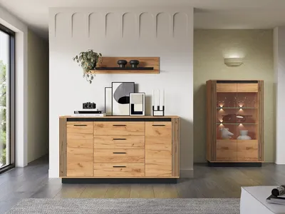 Półka wisząca URSO 12 - dąb craft złoty