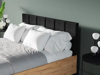 Łóżko URSO 1301 z podnoszonym stelażem, do materaca 140 cm - dąb craft złoty/czarny