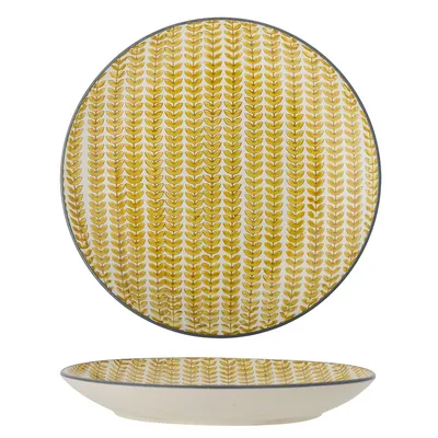 Talerz ceramiczny MAPLE 25.5 - żółty