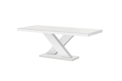 Stół rozkładany XENON LUX 160/256x89 - matowy/kaszmir-biały