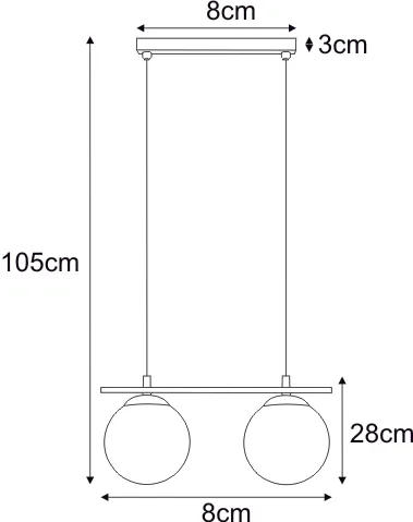 Lampa wisząca GLOBE 1208 - czarny
