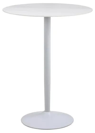 Stół barowy okrągły MALTA 80 cm - biały