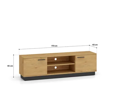 Komoda MODESTO 06 - dąb stylowy/ czarny