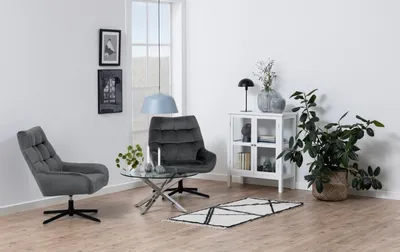 Fotel obrotowy PARIS - ciemny szary