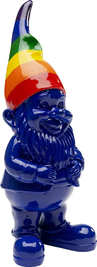 Figurka dekoracyjna GNOME STANDING RAINBOW 21 - niebieski