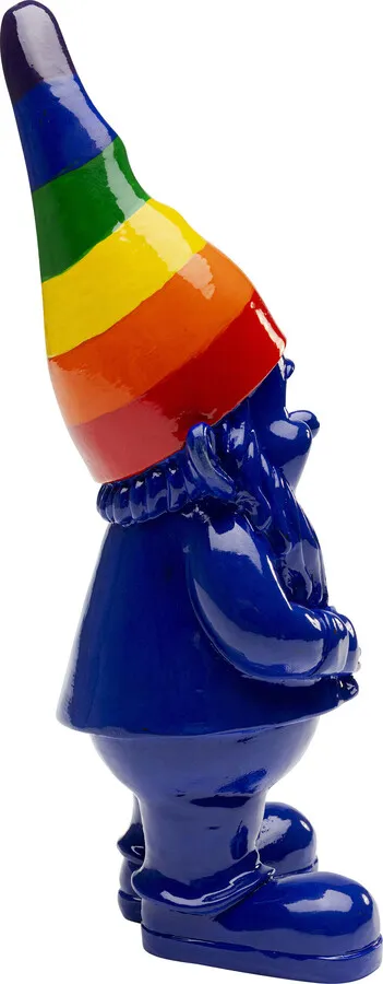 Figurka dekoracyjna GNOME STANDING RAINBOW 21 - niebieski