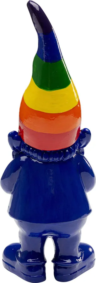 Figurka dekoracyjna GNOME STANDING RAINBOW 21 - niebieski