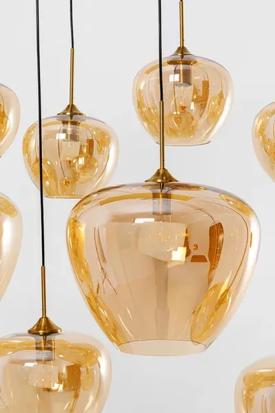 Lampa wisząca SPHERE AMBER 10 - bursztynowy