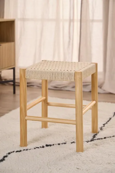 Taboret ALVIN - naturalny