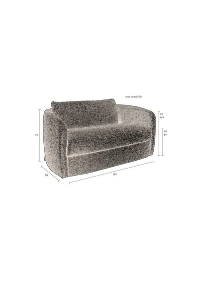 Sofa 2-osobowa BOHO - piaskowy