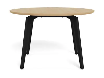 Stół okrągły CADIZ 120 cm - dąb/czarny