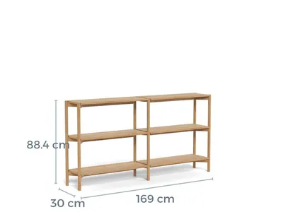 Regał BRAIDWOOD 169 cm - dąb