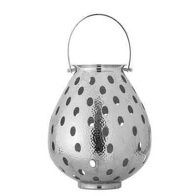 Lampion aluminiowy MAIKA - srebrny