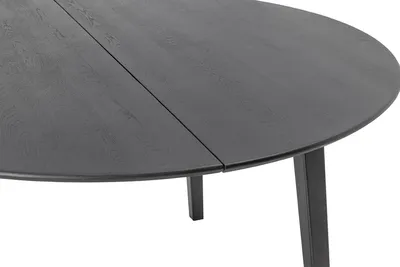 Stół okrągły drewniany PERON 140 cm - czarny
