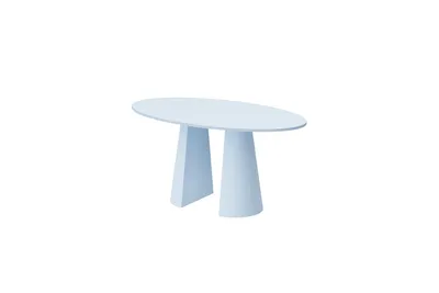 Stół owalny LAZIO 160x90 - niebieski